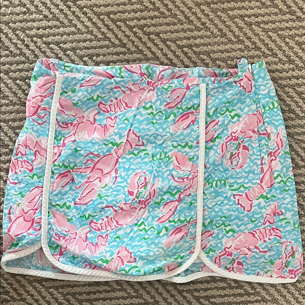 Lilly Pulitzer Pink and Blue Lobster Skort